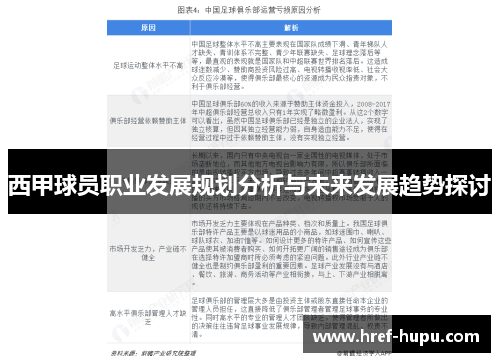 西甲球员职业发展规划分析与未来发展趋势探讨